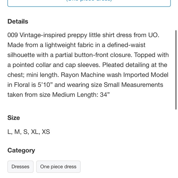 NWT- URBAN OUTFITTERS UO Nancy Short Sleeve Shirt Dress in Plaid - Picture 15 of 15